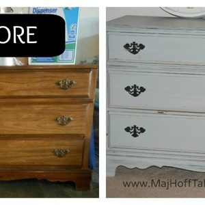 Homemade Chalk Paint Dresser CPdresserBeforeAfter