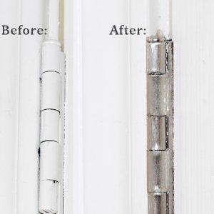 Remove paint from door hinges easily and simply. No chemicals needed!