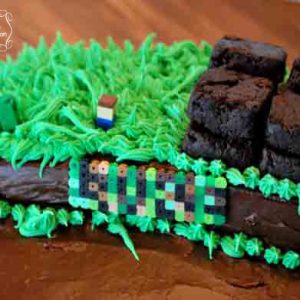 Easy Peasy Minecraft Cake For A Happy Boy Turning 13!