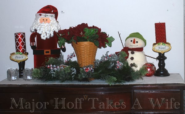 Playroom buffet with santa and snow man
