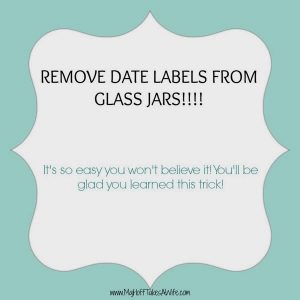 Easiest way to remove an ink label printed on a glass jar! Removedateink
