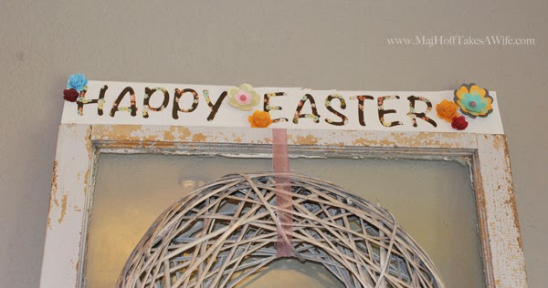 Happy Easter Flower plank art