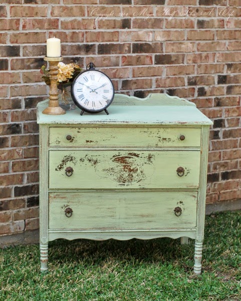 Antique Dresser Painted with Miss Mustard Seed Milk Paint