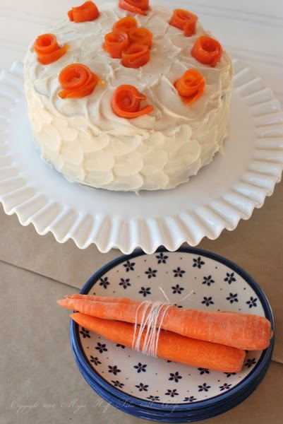Nut free carrot cake recipe for spring time.