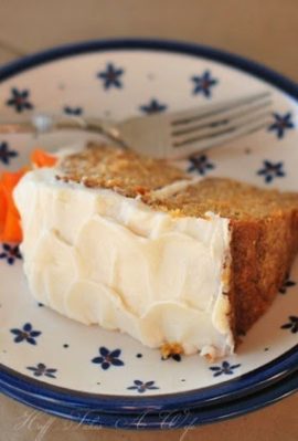 This easy carrot cake recipe will be a new family favorite. Perfect for those looking for a nut free carrot cake. Includes all the essential elements like cream cheese frosting but ditches the nuts, pineapple and coconut.