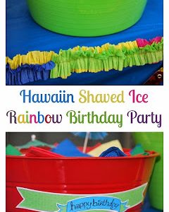 Hawaiin Shaved Ice Birthday Party with Free Printables