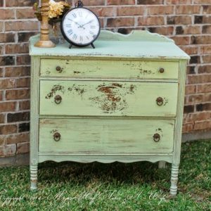 Miss Mustard Seed Luckett s Green on Antique Dresser