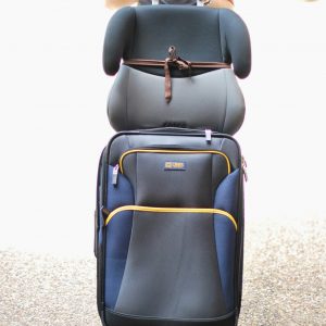 5 Helpful Tips for Traveling with Children: advice from a world traveling mama easy way to carry a car seat