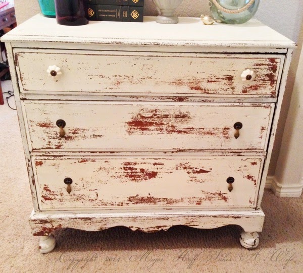 Rescued dresser used for organizing