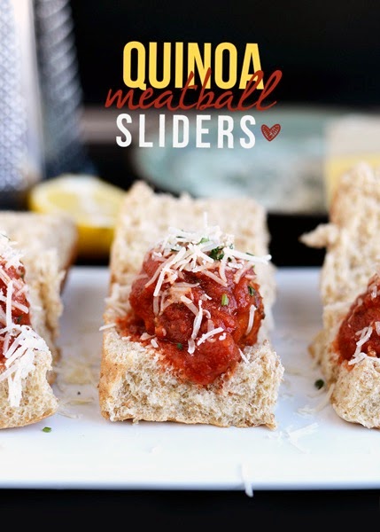 Quinoa meatball sliders from fitfoodiefinds com