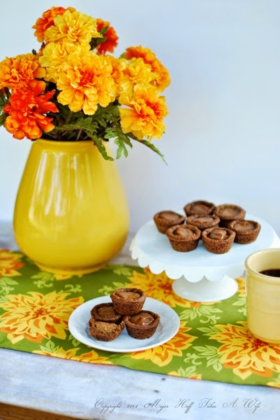 Fall flowers and sweets for coffee tea