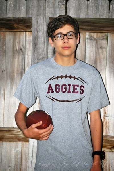 How to make your own Aggies T shirt with iron on vinyl