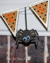 Cute Google Eye Spider Hanging on banner