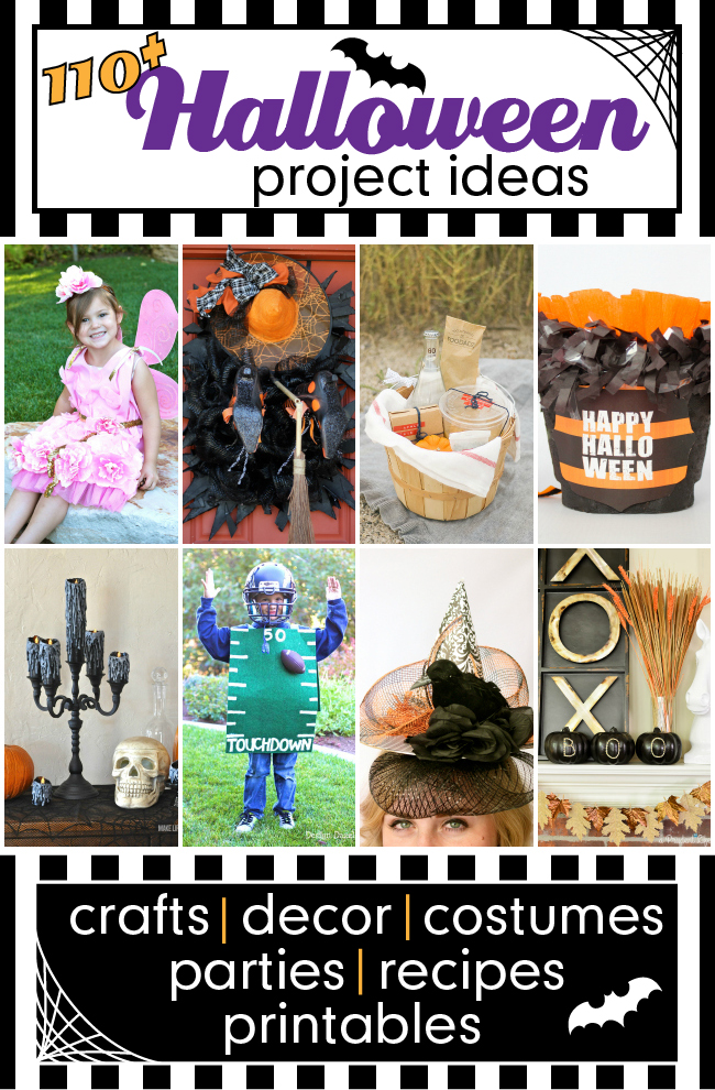 Over 110 fabulous Halloween Ideas shared by bloggers. #halloweenideas #halloween