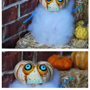 How to design a Pumpkin Monster using a popcorn box! Halloween Pumpkin Designs How to make a pumpkin creature