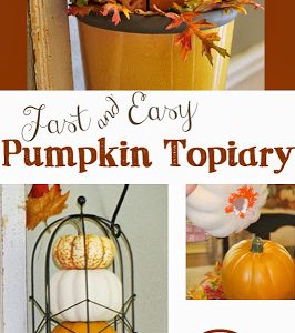 3 Easy steps to making a Fun and Inexpensive Pumpkin Topiary Pumpkin Topiary 3 easy steps