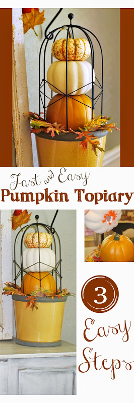 Pumpkin Topiary 3 easy steps 