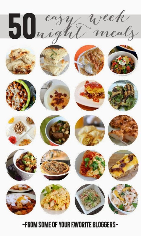 Easy weeknight meals collage