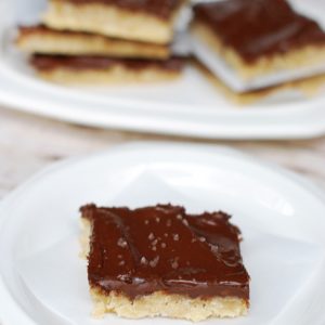 Christmas Bar Cookies good for gift giving: Salted caramel Shortbread