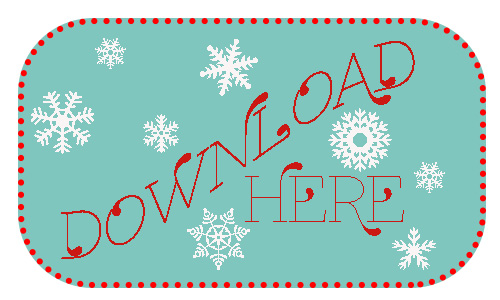 download file here text on snowy blue back ground