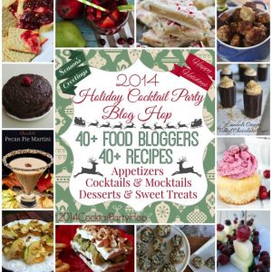 A round up post that contains 40+ recipes form your favorite food bloggers. Includes appetizers, cocktails/mocktails, desserts & sweet treats. Throw a perfect holiday cocktail party with all these fabulous ideas!