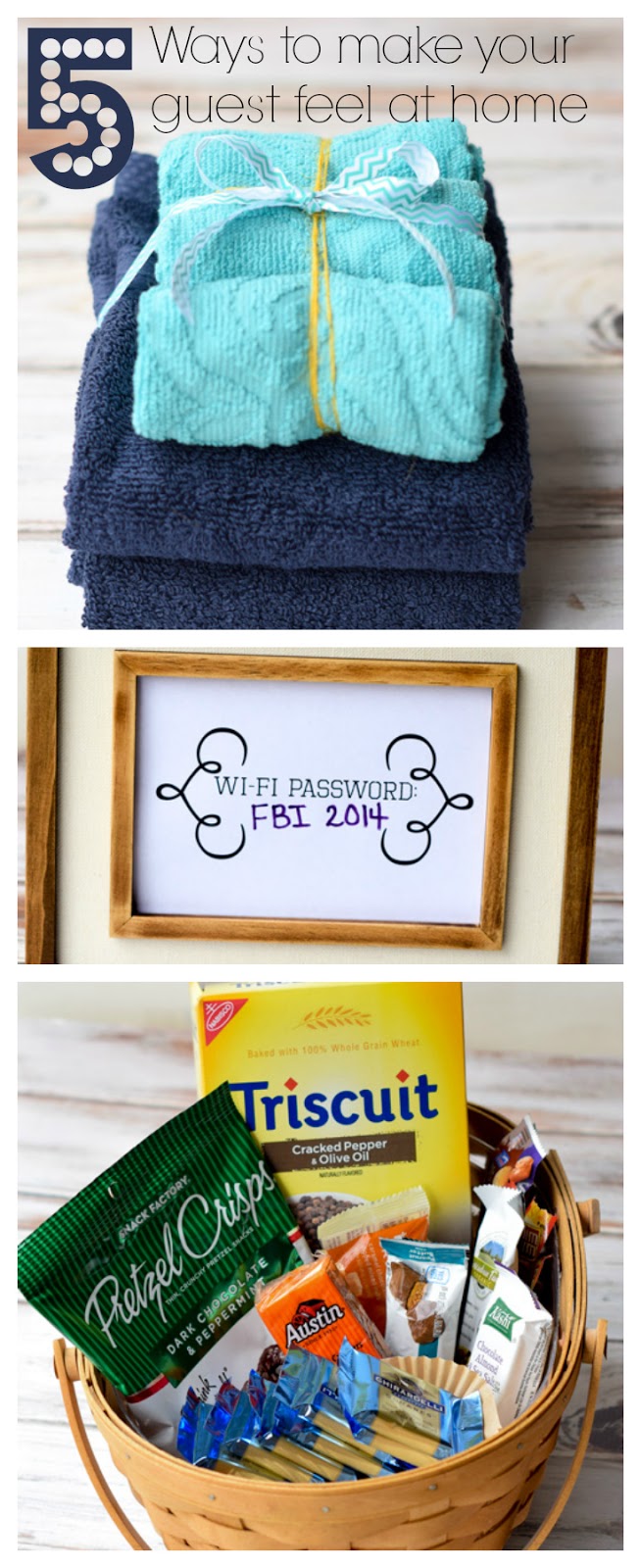 A list of 5 tips to make an overnight guest feel at home. Includes fresh towels and toiletries, snacks, coffee and more! Learn about getting your house ready for guests (or the holidays!) with a Bissell Deep Clean Upright Cleaner & Bissell Deep Cleaning Formulas with Scotchgard Protector. Includes a giveaway for a fabulous Bissell machine! #sp #ad #giveaway #cleaning #holidays