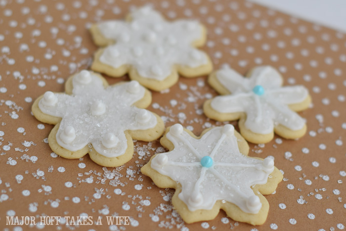 Christmas Cookies Sparkly snowflake sugar cookies. 
