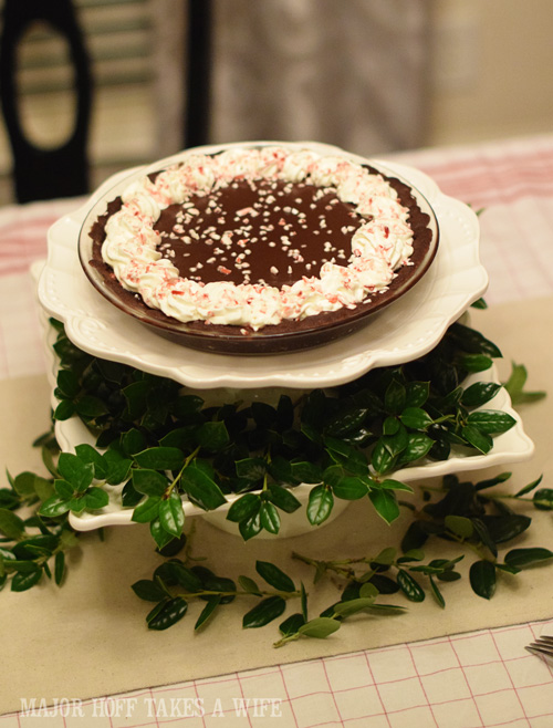 Dark Chocolate Peppermint Pie recipe for your holiday gathering