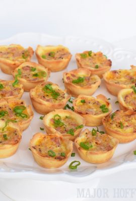 mini quiches made with ham and cheese and gluten free dough