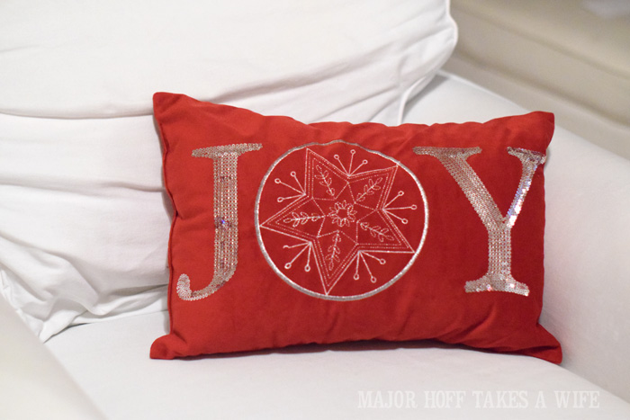 Red JOY pillow