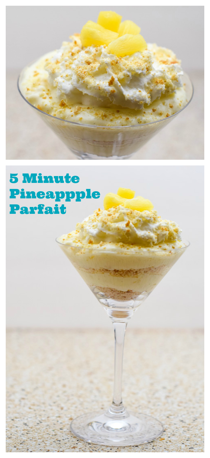 A quick and easy dessert featuring healthy yogurt, pineapple, and cookie crumbs. Don't have time to make a healthy dessert or any dessert? There are no excuses now! This pineapple parfait only takes 5 minutes to make! Now that's a quick dessert! The recipe also comes with a free "Do Not Disturb / Pampering In Progress" door knob hanger so you can eat your dessert in peace! #MullerMoment #CollectiveBias #ad #pineapple #quick #easy #desserts #yogurt