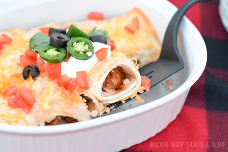 Serve Hot Wing Enchildadas at your next tailgate
