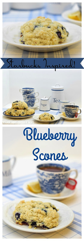 Starbucks inspired Blueberry Scones for High Tea