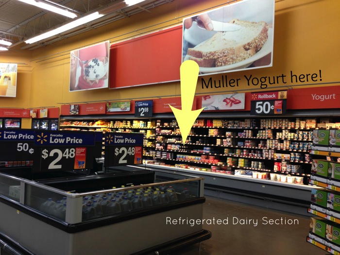 Where to find Muller Yogurt in Walmart s Dairy section