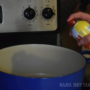 Spray Pan with non-stick spray