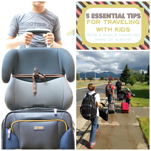 5 Tips for Traveling with Kids. Brought to you by a world traveling mother of 4 boys.