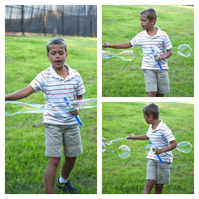 Bubbles entertain all ages.