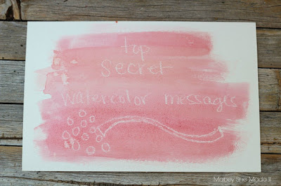 Top Secret watercolor messages.