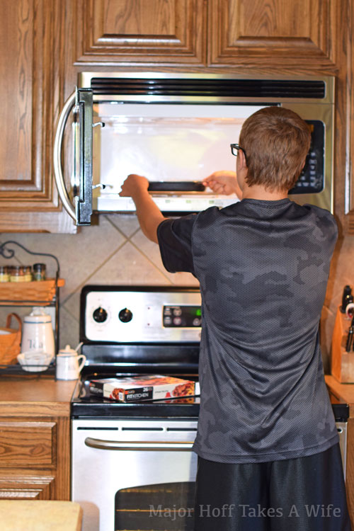 Teenage boys make dinner with Stouffer s Fit Meals