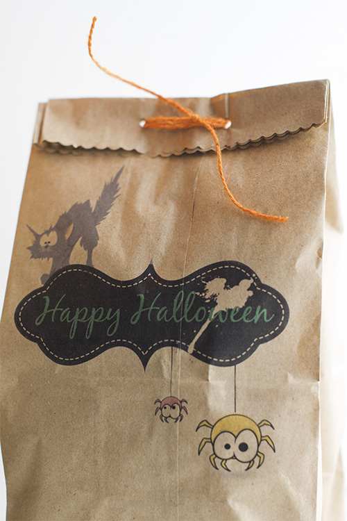 DIY Printable treat bags for Halloween