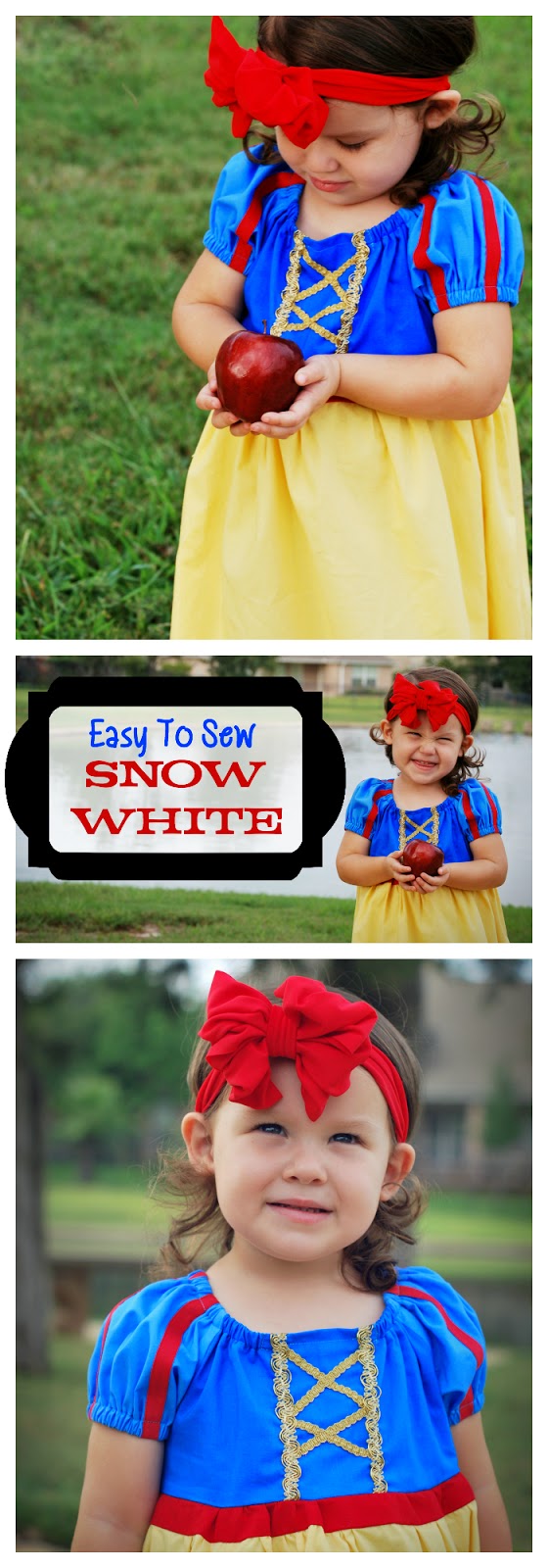 Easy to sew Snow White Costume for girls