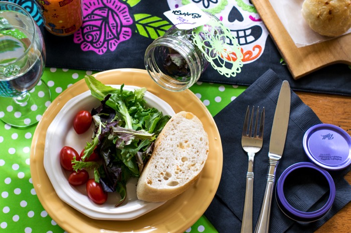 Day of the Dead dinner party salad