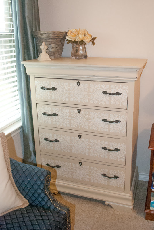 Paint and stencil a dresser with chalk paint