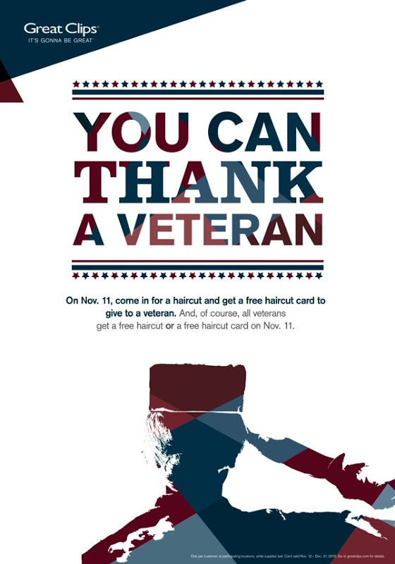 Great Clips Veterans Day Offers