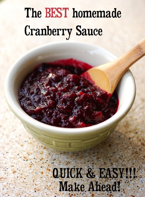 the best cranberry sauce recipe for Thanksgiving. Easy to make ahead of time!