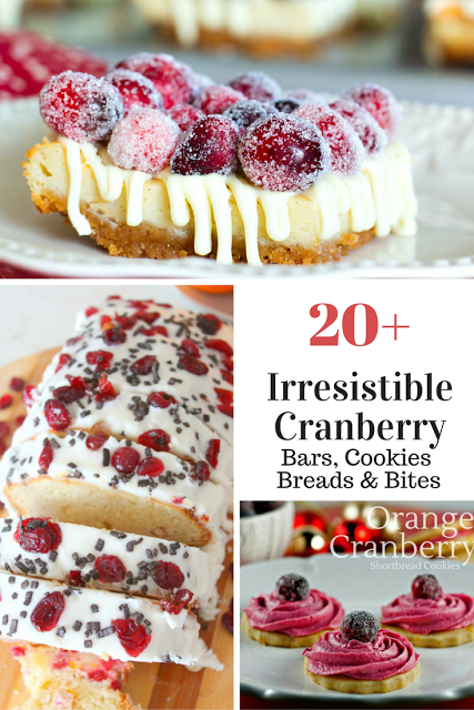 20 cranberry cookie bars bread and bites recipes