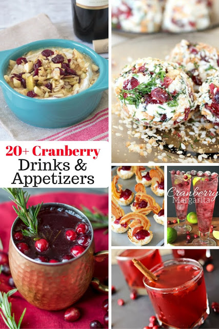 20 cranberry drinks and appetizers