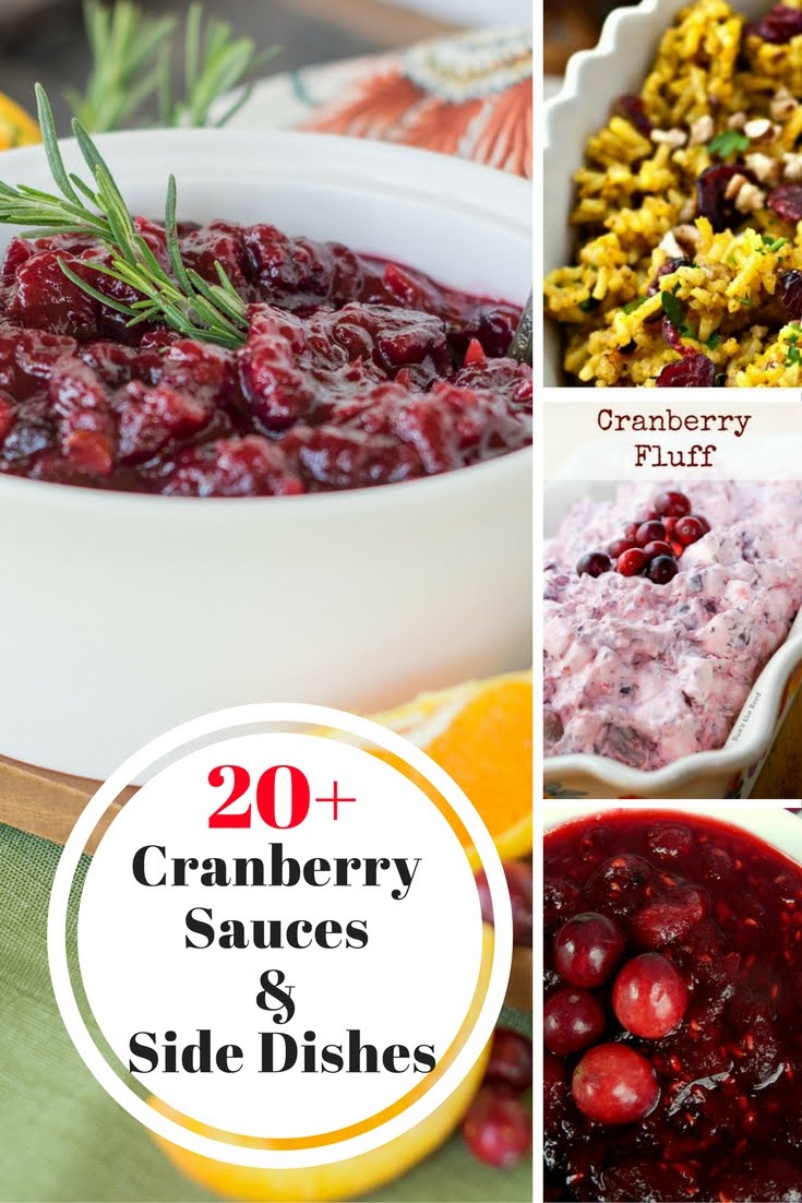 From Sauce to Curry, Side Dishes that feature fabulous cranberries! Can't have Thanksgiving without a cranberry dish!