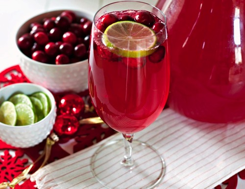 Christmas Cranberry Limeade Sparkling Mocktail Recipe