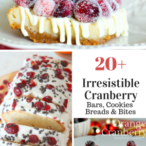 All your favorite cranberry recipes! Find Cranberry cookies, bars, bites and more! #cranberry #cranberrydessert